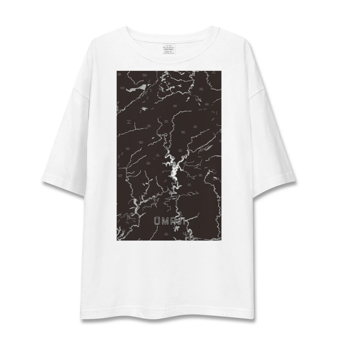 【馬路（高知県）】地図柄ビッグシルエットTシャツ