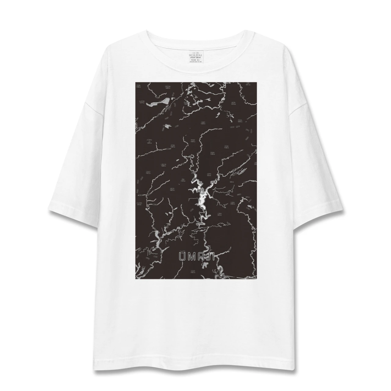 【馬路（高知県）】地図柄ビッグシルエットTシャツ