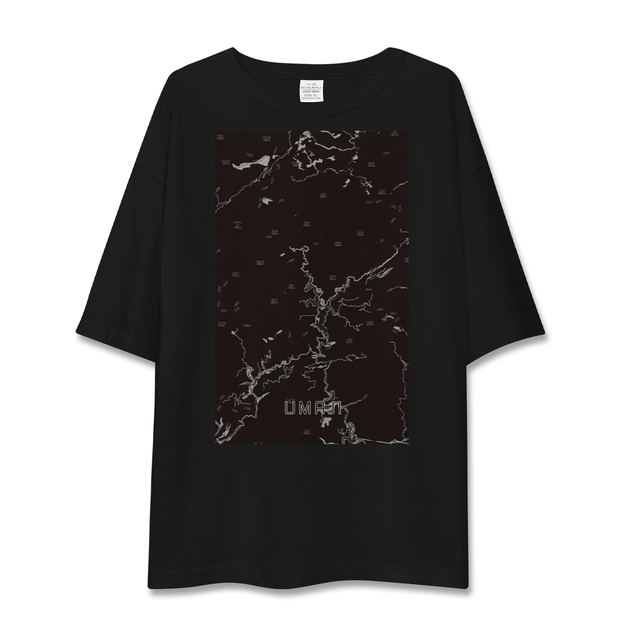 【馬路（高知県）】地図柄ビッグシルエットTシャツ
