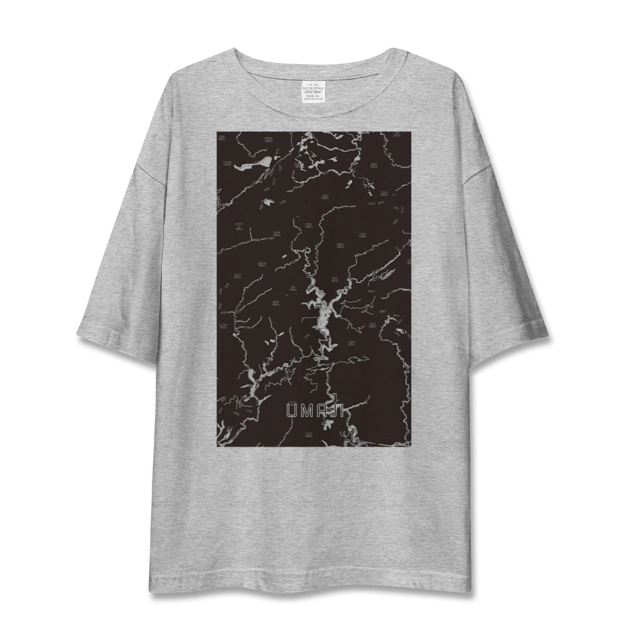 【馬路（高知県）】地図柄ビッグシルエットTシャツ