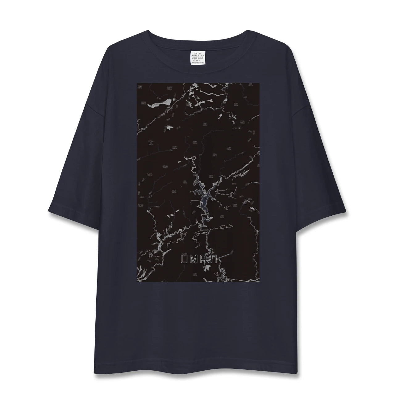 【馬路（高知県）】地図柄ビッグシルエットTシャツ