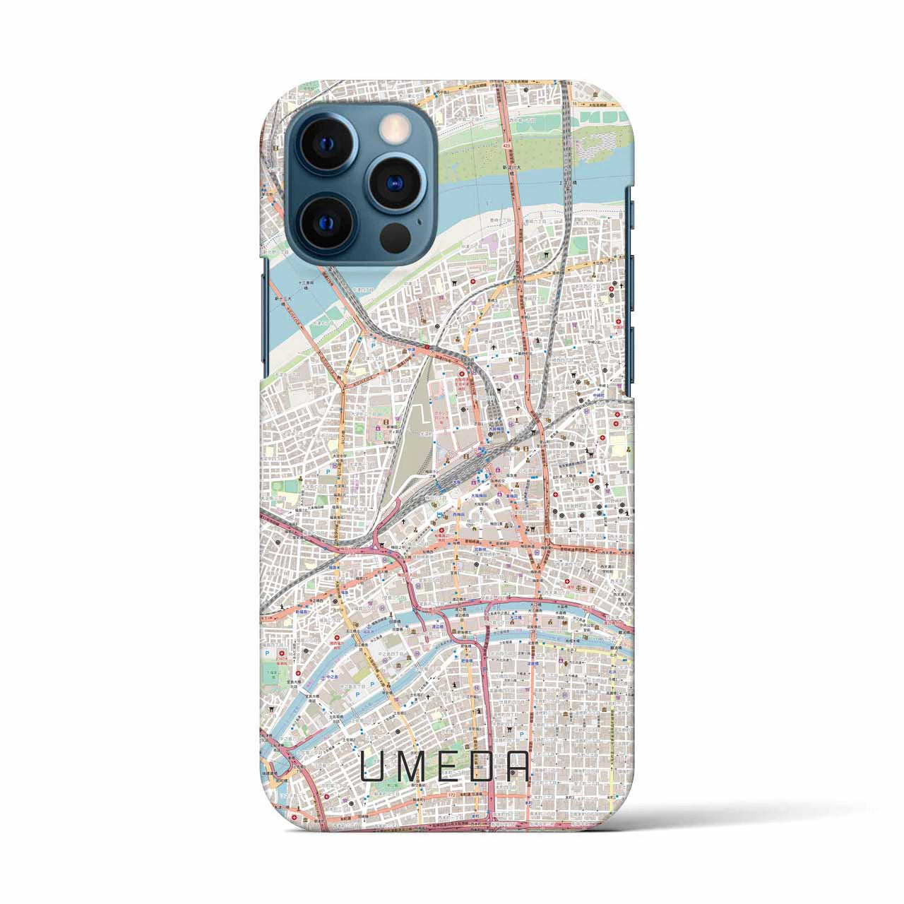 【梅田（大阪府）】地図柄iPhoneケース（バックカバータイプ）