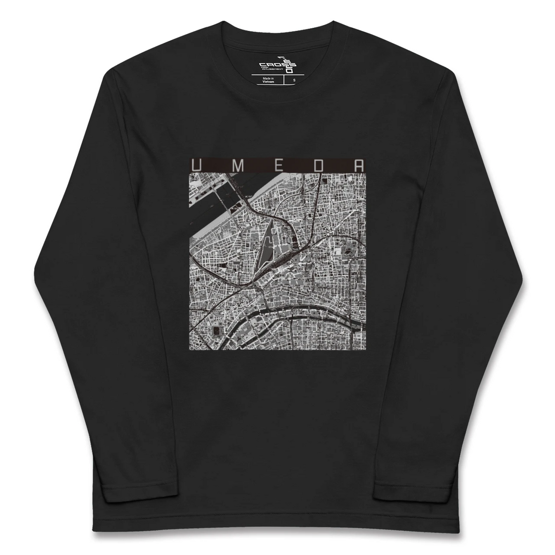 【梅田(大阪府)】地図柄ロングスリーブTシャツ