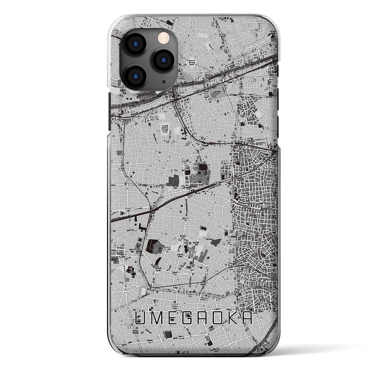 【梅ヶ丘（東京都）】地図柄iPhoneケース（クリアタイプ）