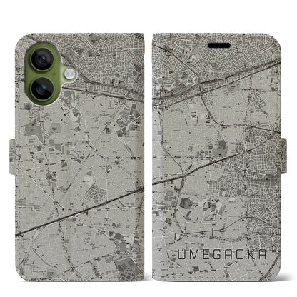 【梅ヶ丘（東京都）】地図柄iPhoneケース（手帳タイプ）