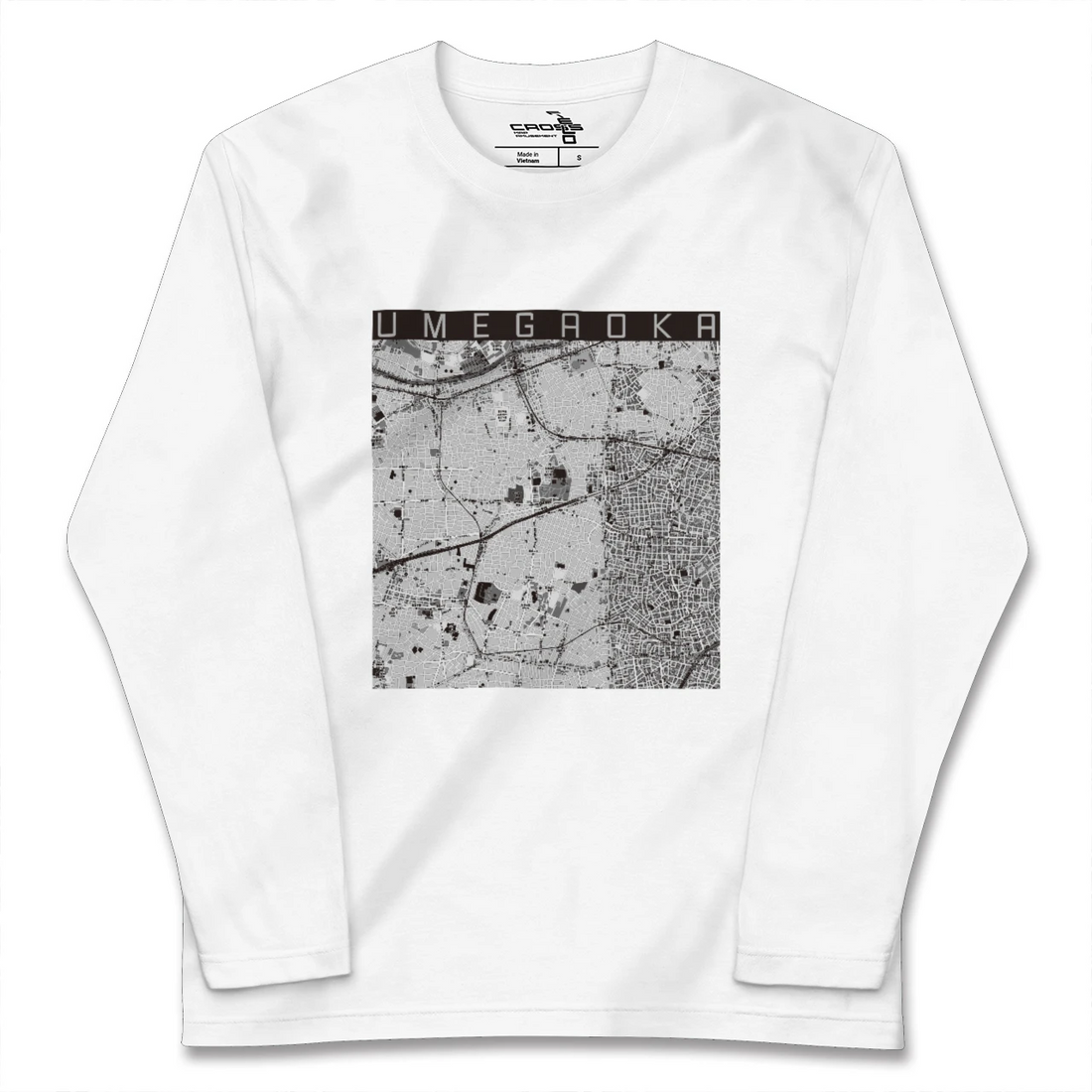 【梅ヶ丘(東京都)】地図柄ロングスリーブTシャツ