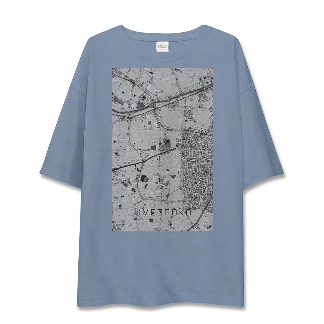 【梅ヶ丘（東京都）】地図柄ビッグシルエットTシャツ