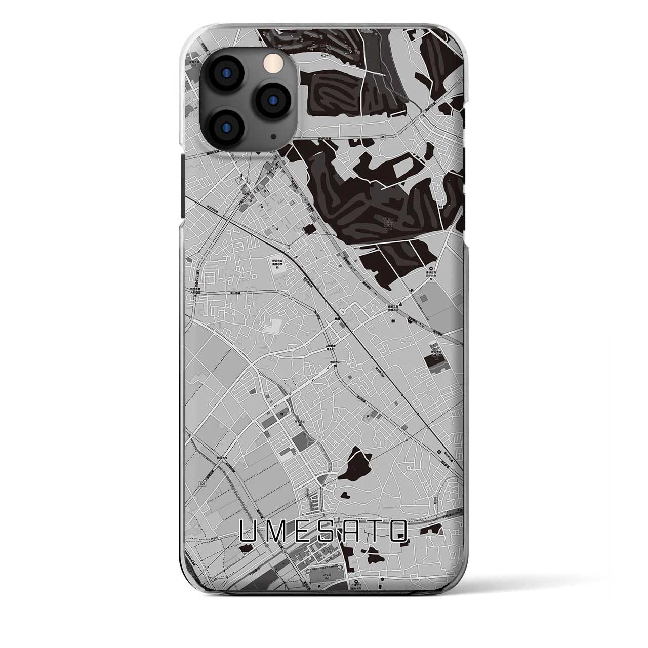 【梅郷（千葉県）】地図柄iPhoneケース（クリアタイプ）