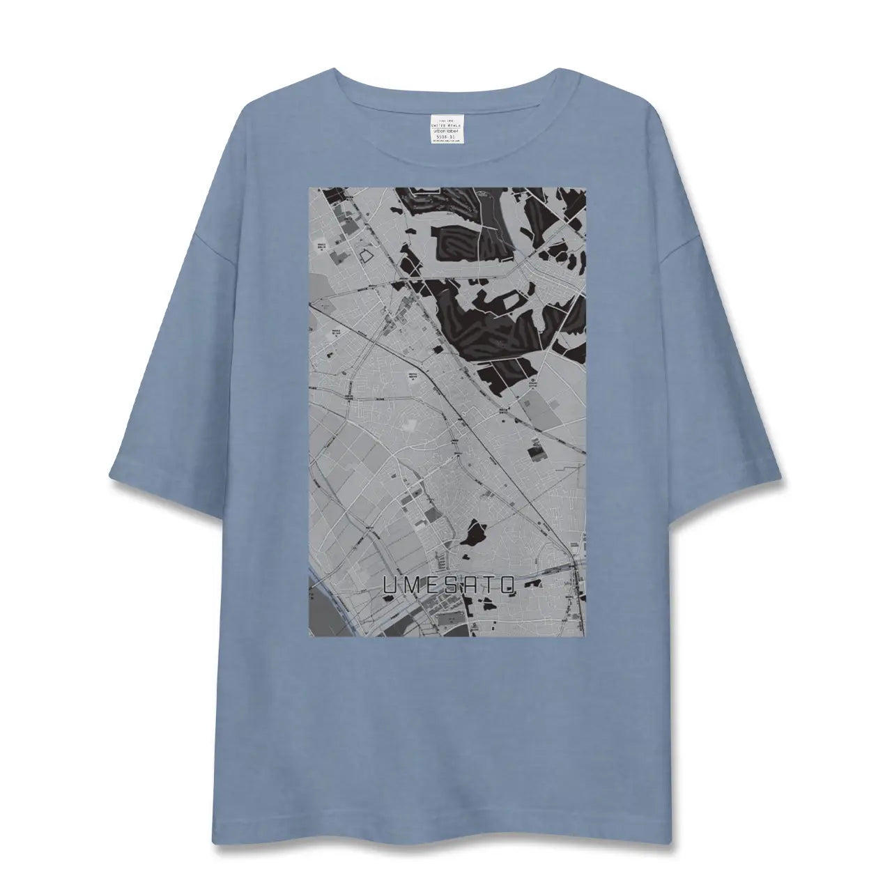 【梅郷（千葉県）】地図柄ビッグシルエットTシャツ
