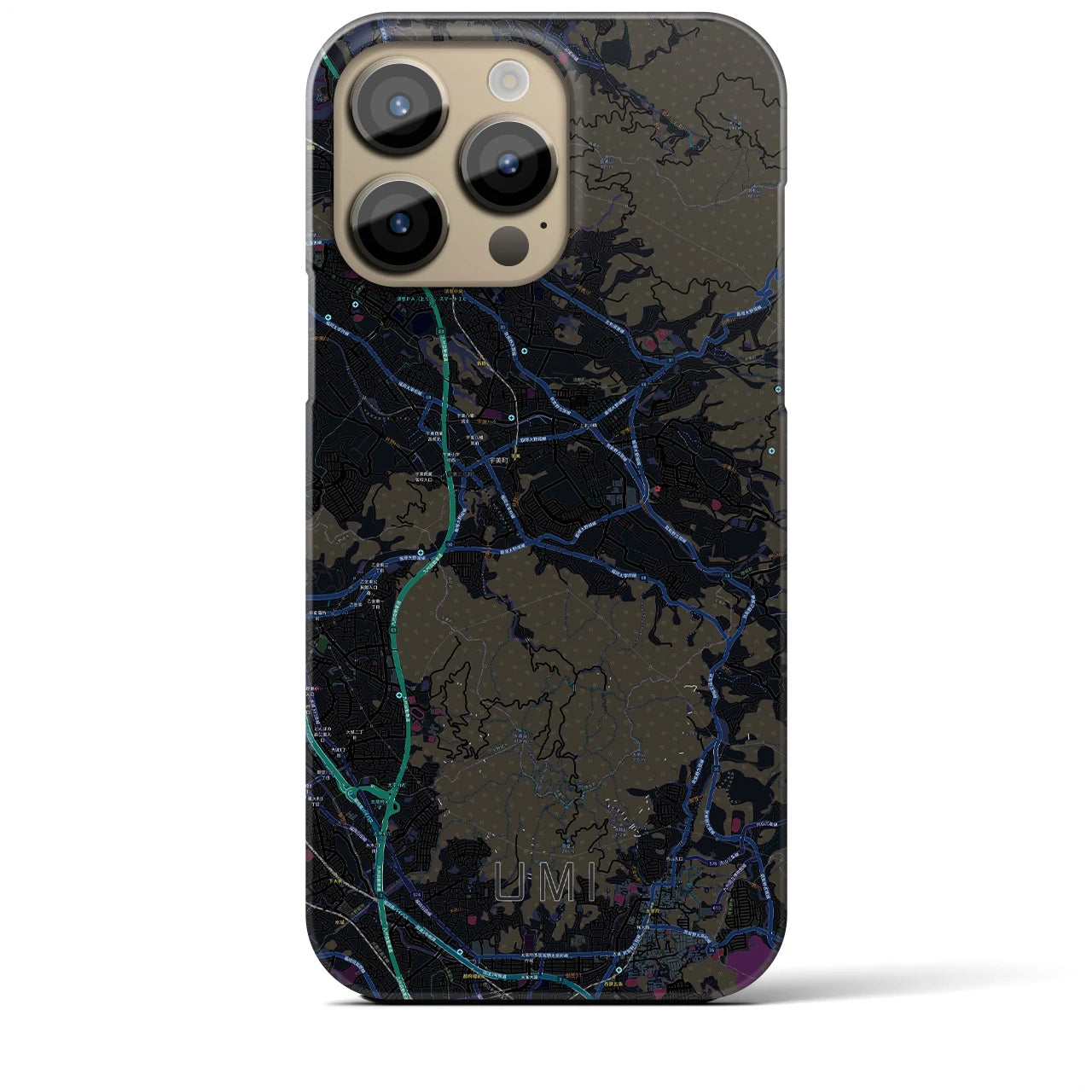 【宇美（福岡県）】地図柄iPhoneケース（バックカバータイプ）