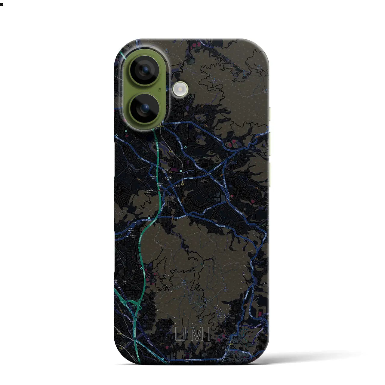 【宇美（福岡県）】地図柄iPhoneケース（バックカバータイプ）