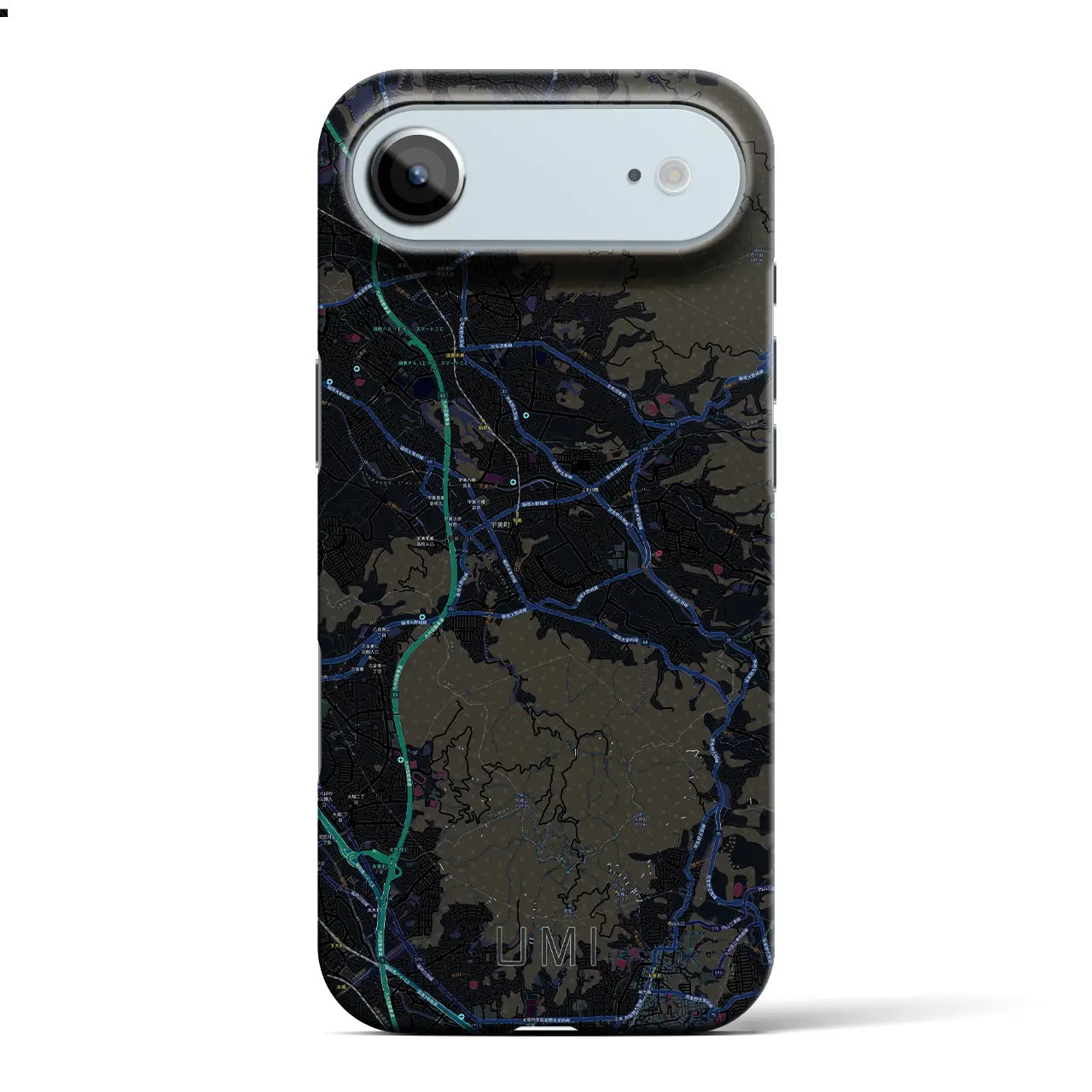 【宇美（福岡県）】地図柄iPhoneケース（バックカバータイプ）