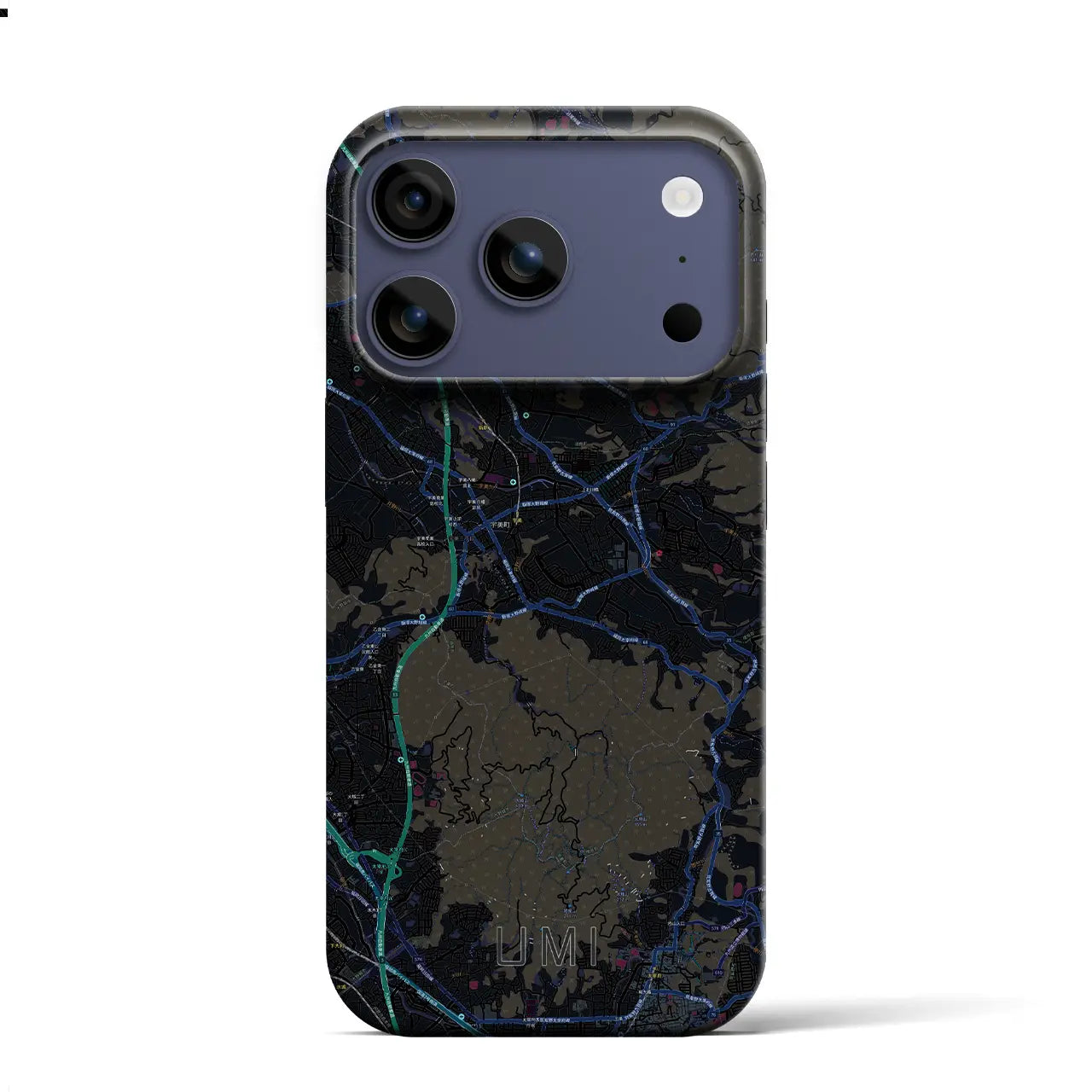 【宇美（福岡県）】地図柄iPhoneケース（バックカバータイプ）