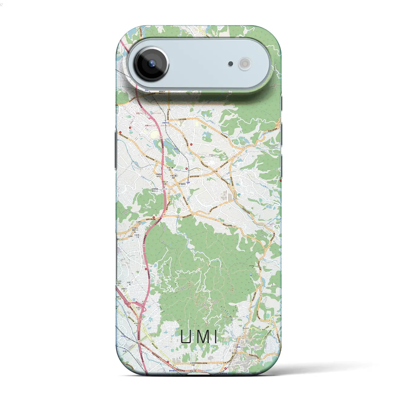 【宇美（福岡県）】地図柄iPhoneケース（バックカバータイプ）