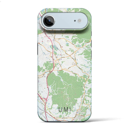 【宇美（福岡県）】地図柄iPhoneケース（バックカバータイプ）
