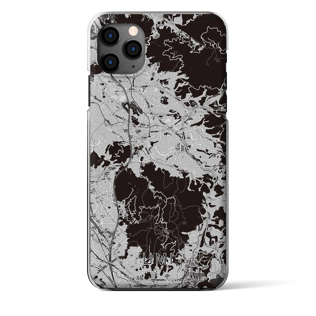 【宇美（福岡県）】地図柄iPhoneケース（クリアタイプ）