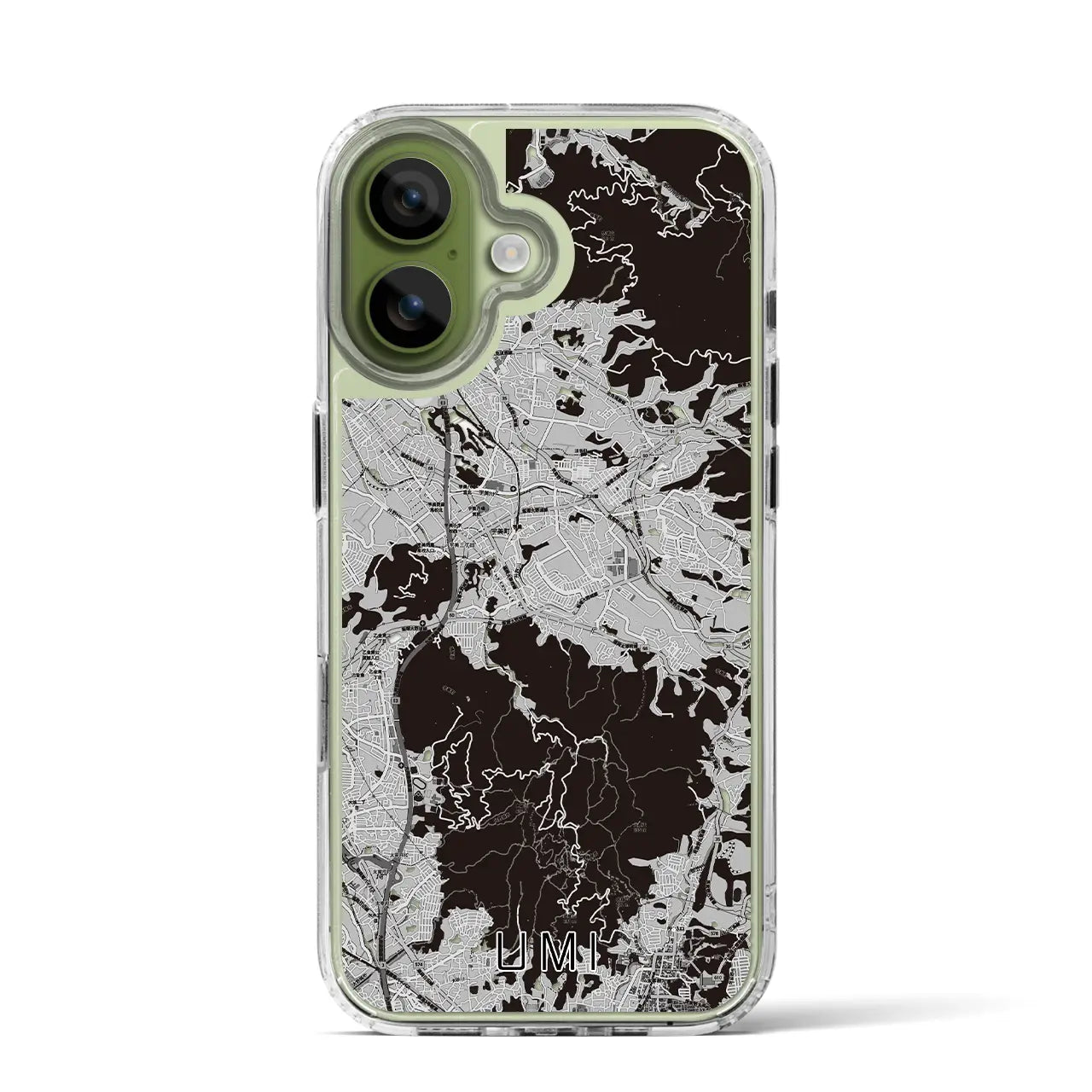 【宇美（福岡県）】地図柄iPhoneケース（MagSafeタイプ）