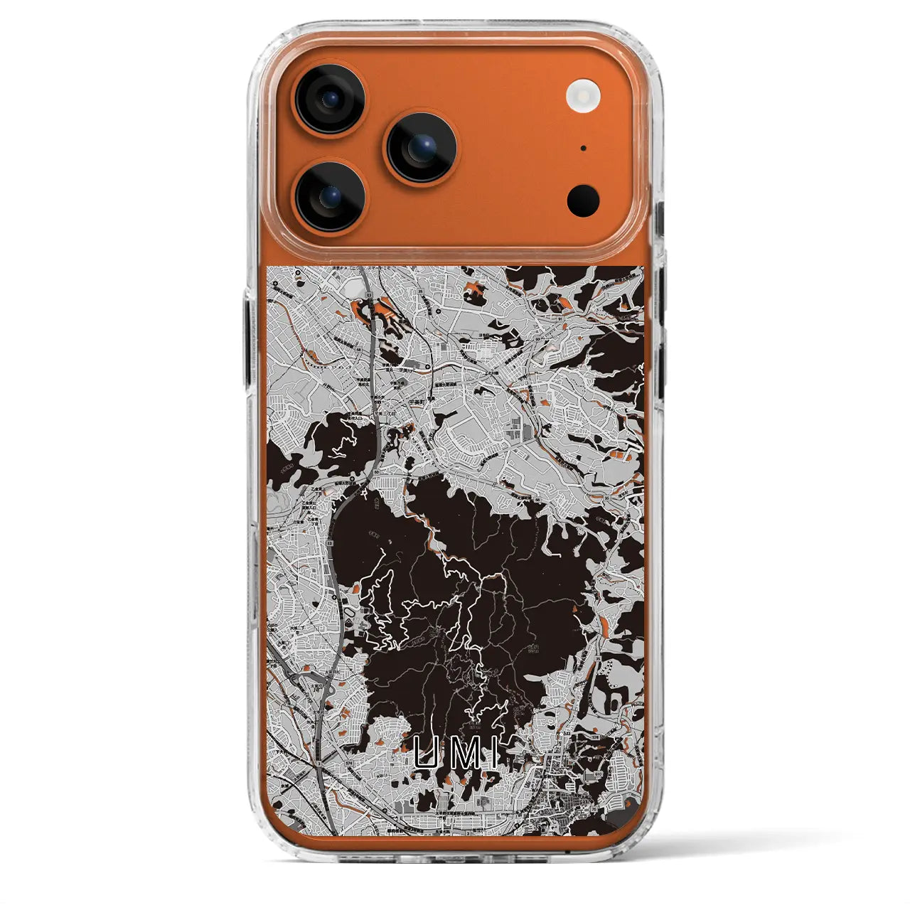 【宇美（福岡県）】地図柄iPhoneケース（MagSafeタイプ）