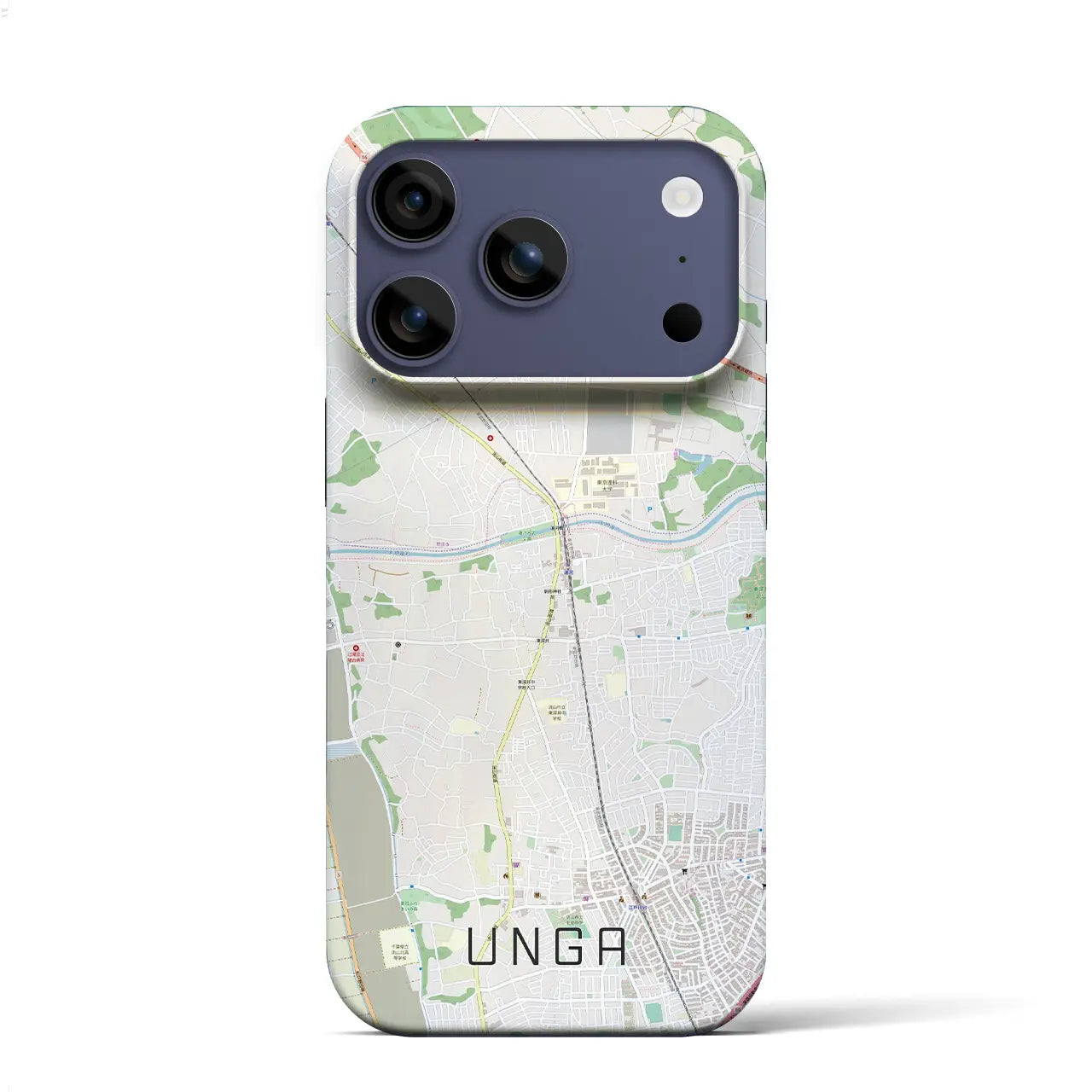 【運河（千葉県）】地図柄iPhoneケース（バックカバータイプ）ナチュラル・iPhone 17 Pro Max 用