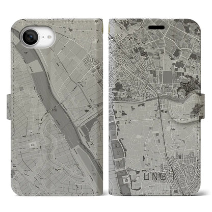 【運河（千葉県）】地図柄iPhoneケース（手帳タイプ）