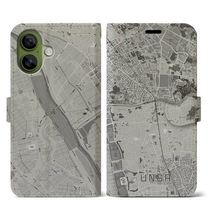 【運河（千葉県）】地図柄iPhoneケース（手帳タイプ）