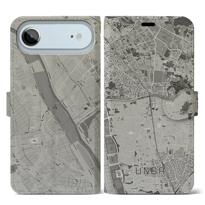 【運河（千葉県）】地図柄iPhoneケース（手帳タイプ）