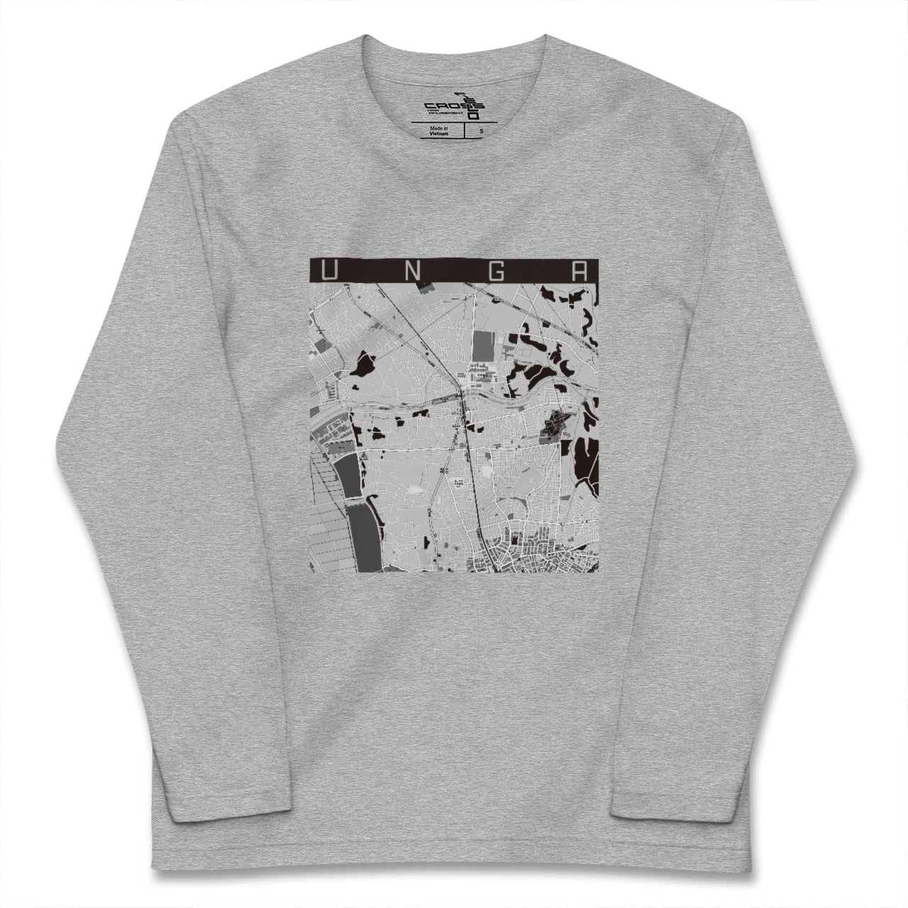 【運河（千葉県）】地図柄ロングスリーブTシャツ