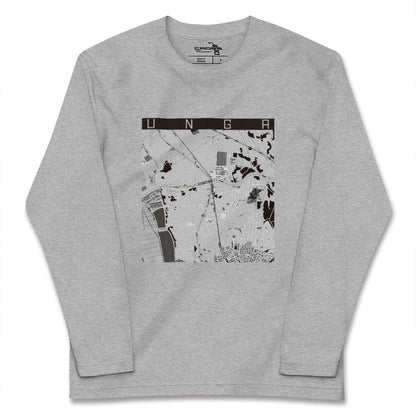 【運河（千葉県）】地図柄ロングスリーブTシャツ