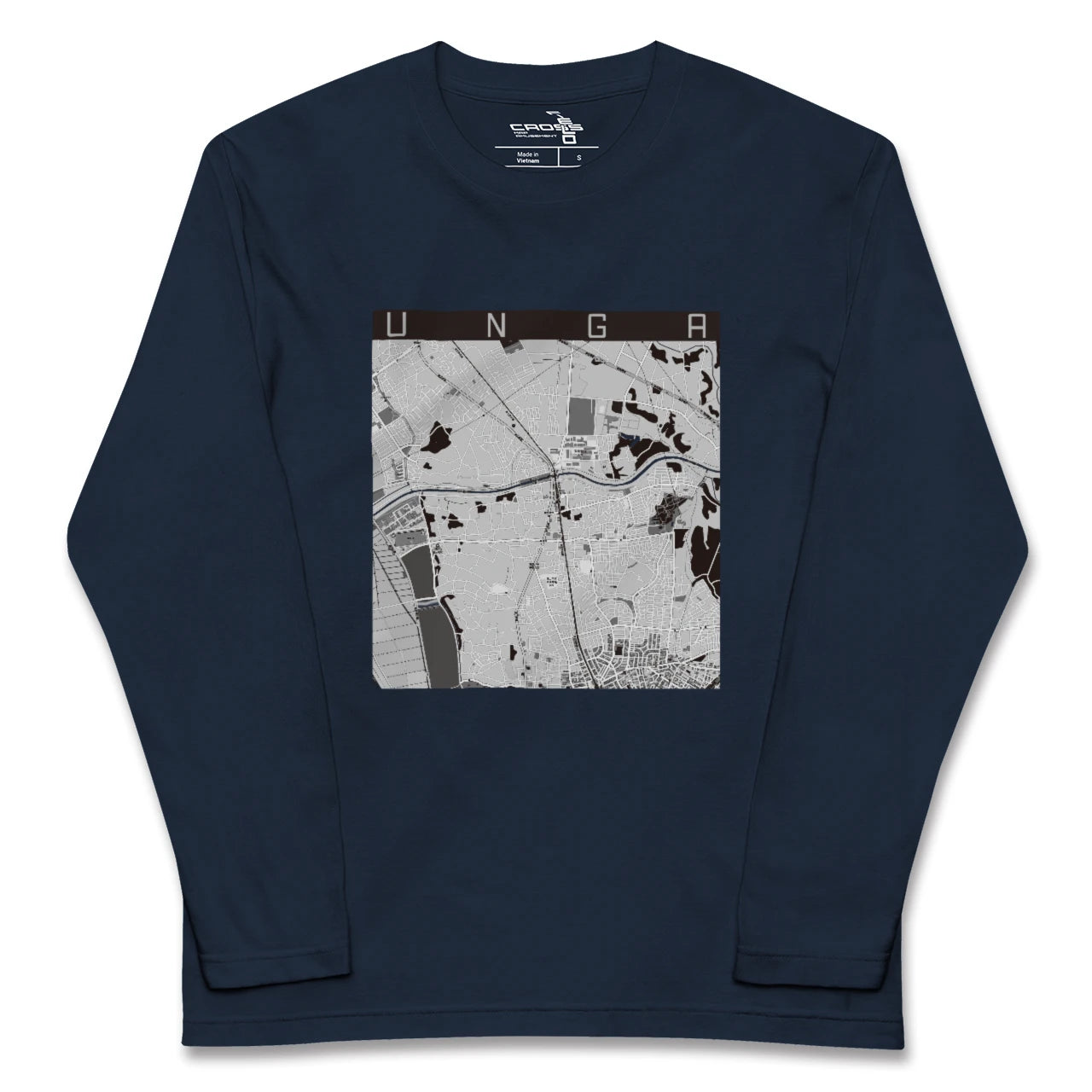 【運河（千葉県）】地図柄ロングスリーブTシャツ