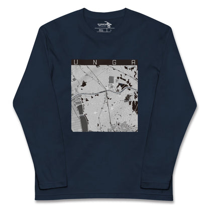 【運河（千葉県）】地図柄ロングスリーブTシャツ