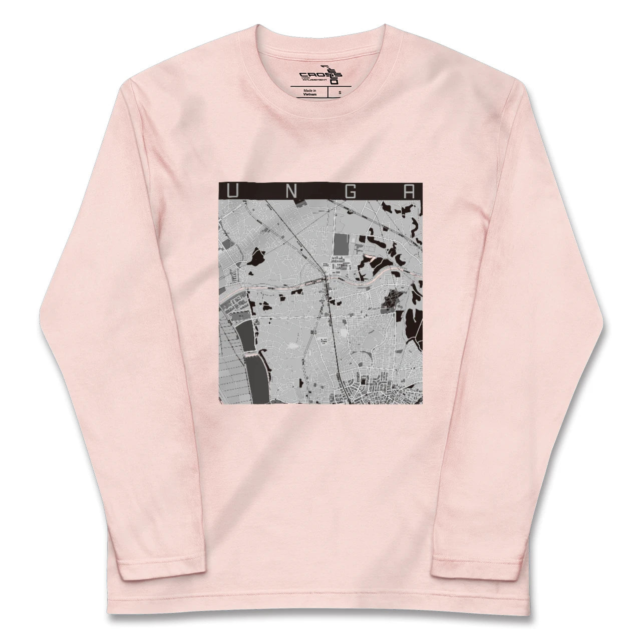 【運河（千葉県）】地図柄ロングスリーブTシャツ