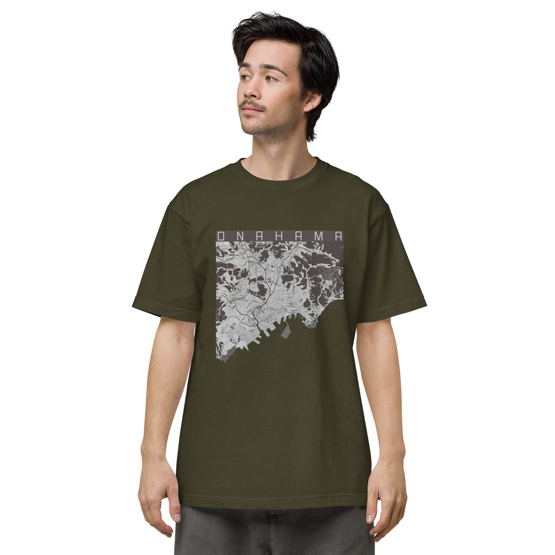 【小名浜(福島県)】地図柄ヘビーウェイトTシャツ