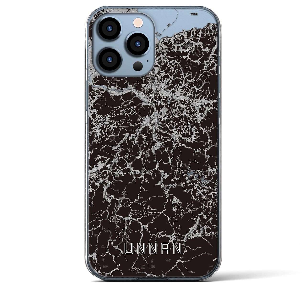 【雲南（島根県）】地図柄iPhoneケース（クリアタイプ）