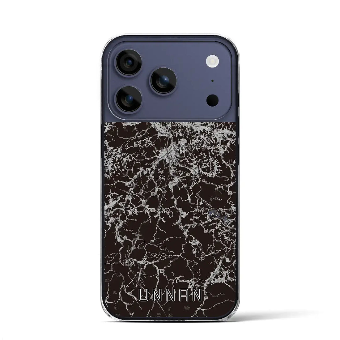 【雲南（島根県）】地図柄iPhoneケース（クリアタイプ）モノトーン・iPhone 17 Pro Max 用