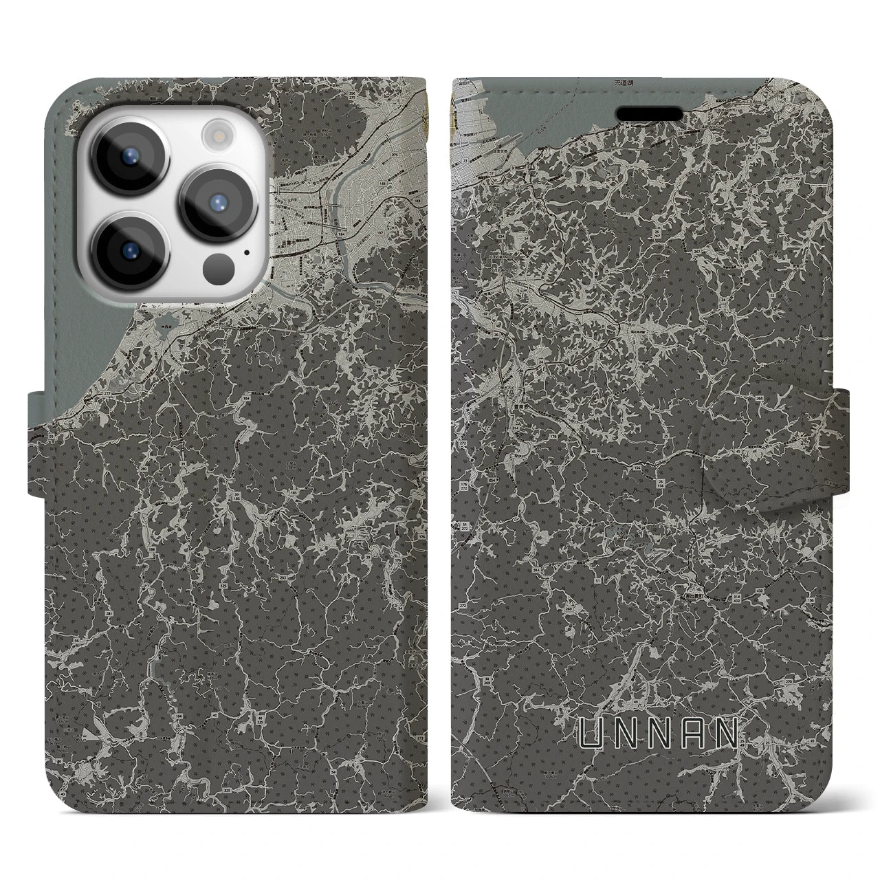 【雲南（島根県）】地図柄iPhoneケース（手帳タイプ）