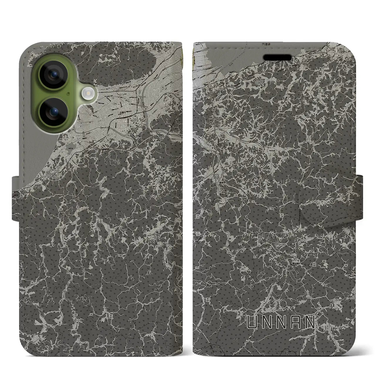 【雲南（島根県）】地図柄iPhoneケース（手帳タイプ）