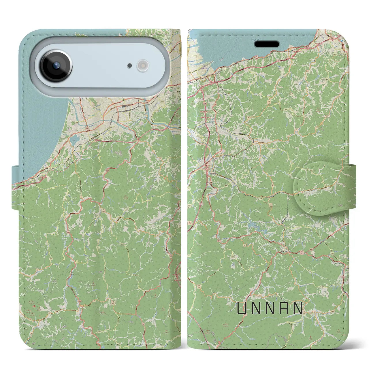 【雲南（島根県）】地図柄iPhoneケース（手帳タイプ）