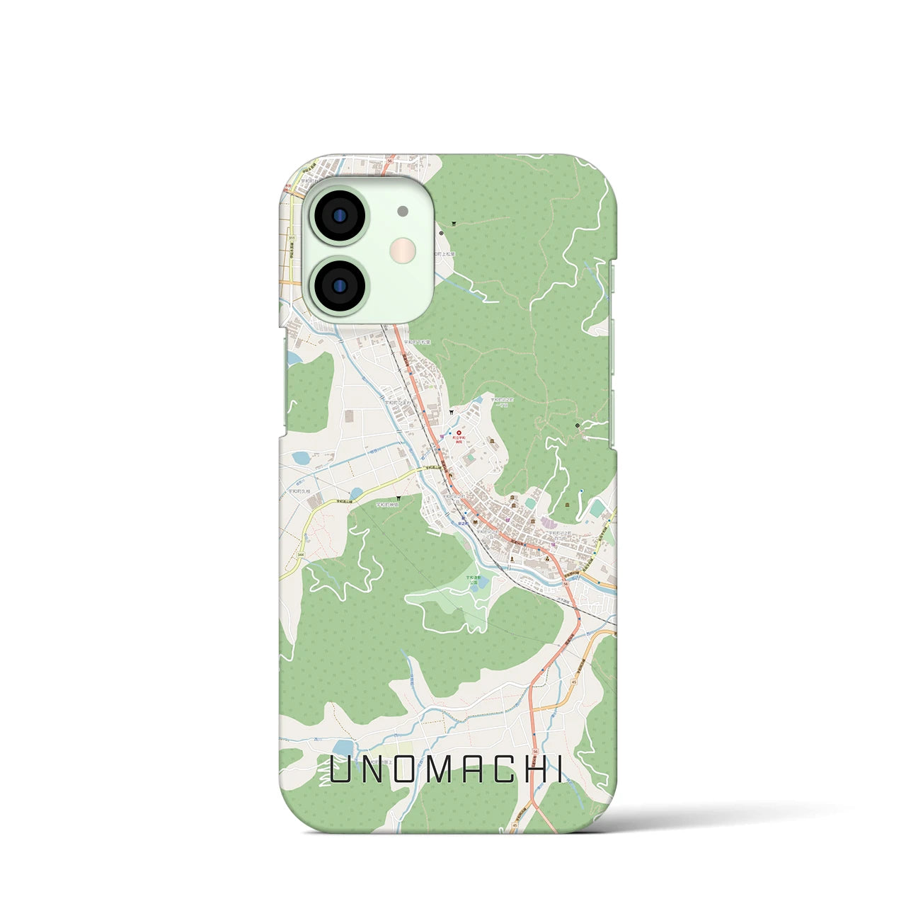 【卯之町（愛媛県）】地図柄iPhoneケース（バックカバータイプ）
