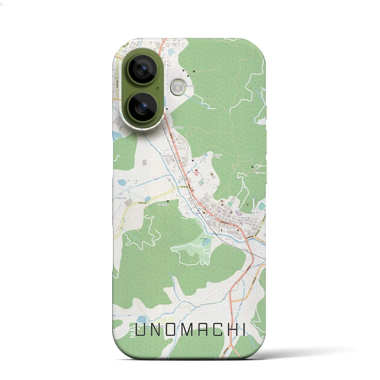 【卯之町（愛媛県）】地図柄iPhoneケース（バックカバータイプ）