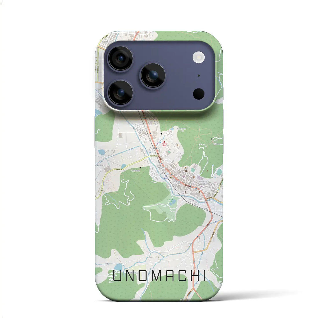 【卯之町(愛媛県)】地図柄iPhoneケース(バックカバータイプ)ナチュラル・iPhone 17 Pro Max 用