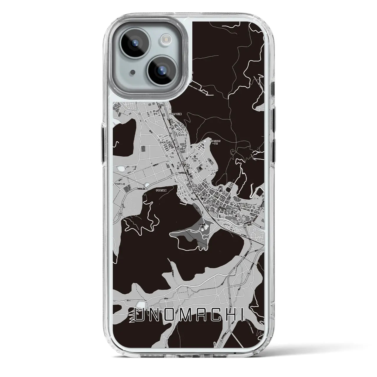 【卯之町（愛媛県）】地図柄iPhoneケース（MagSafeタイプ）