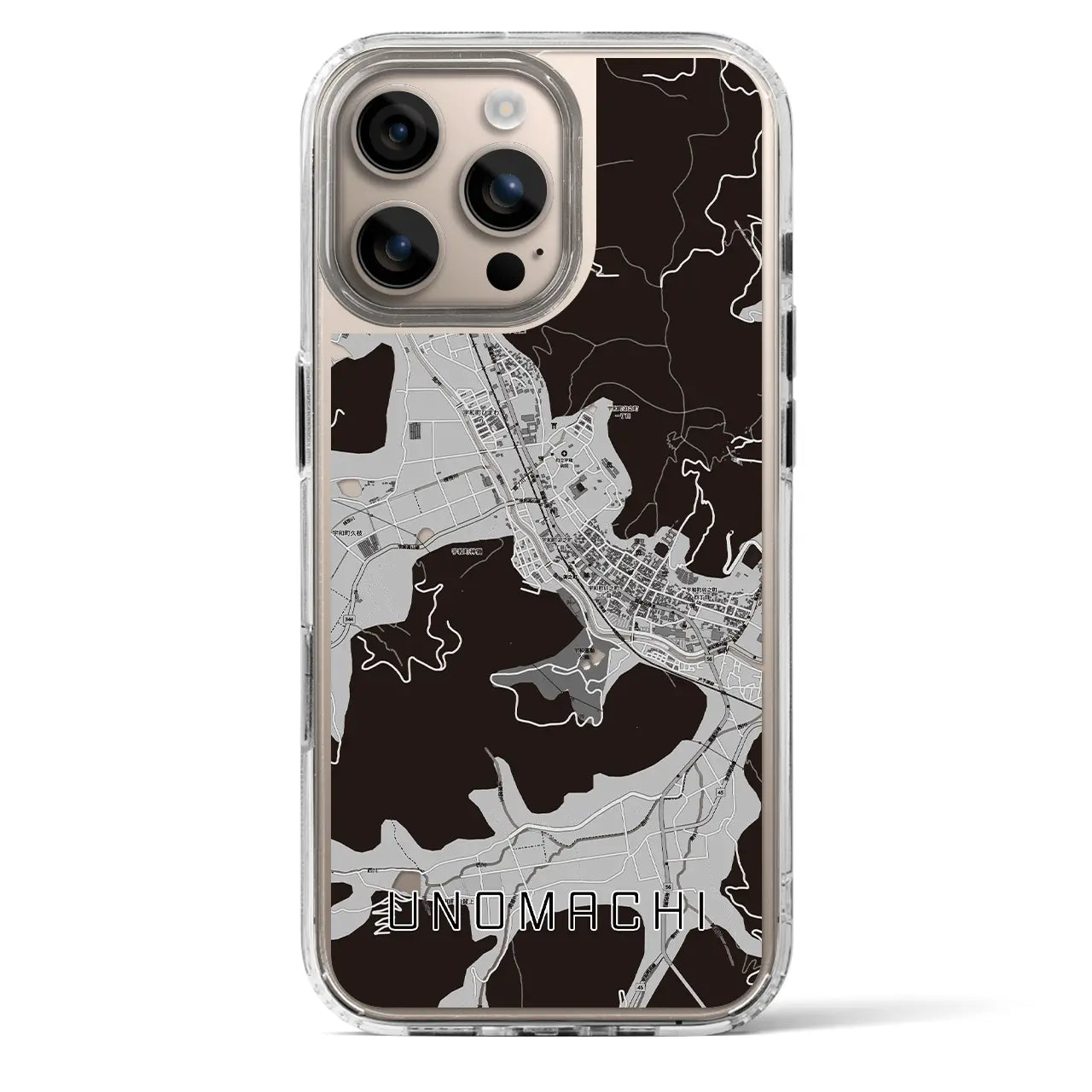 【卯之町（愛媛県）】地図柄iPhoneケース（MagSafeタイプ）