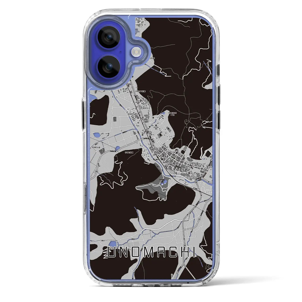 【卯之町（愛媛県）】地図柄iPhoneケース（MagSafeタイプ）