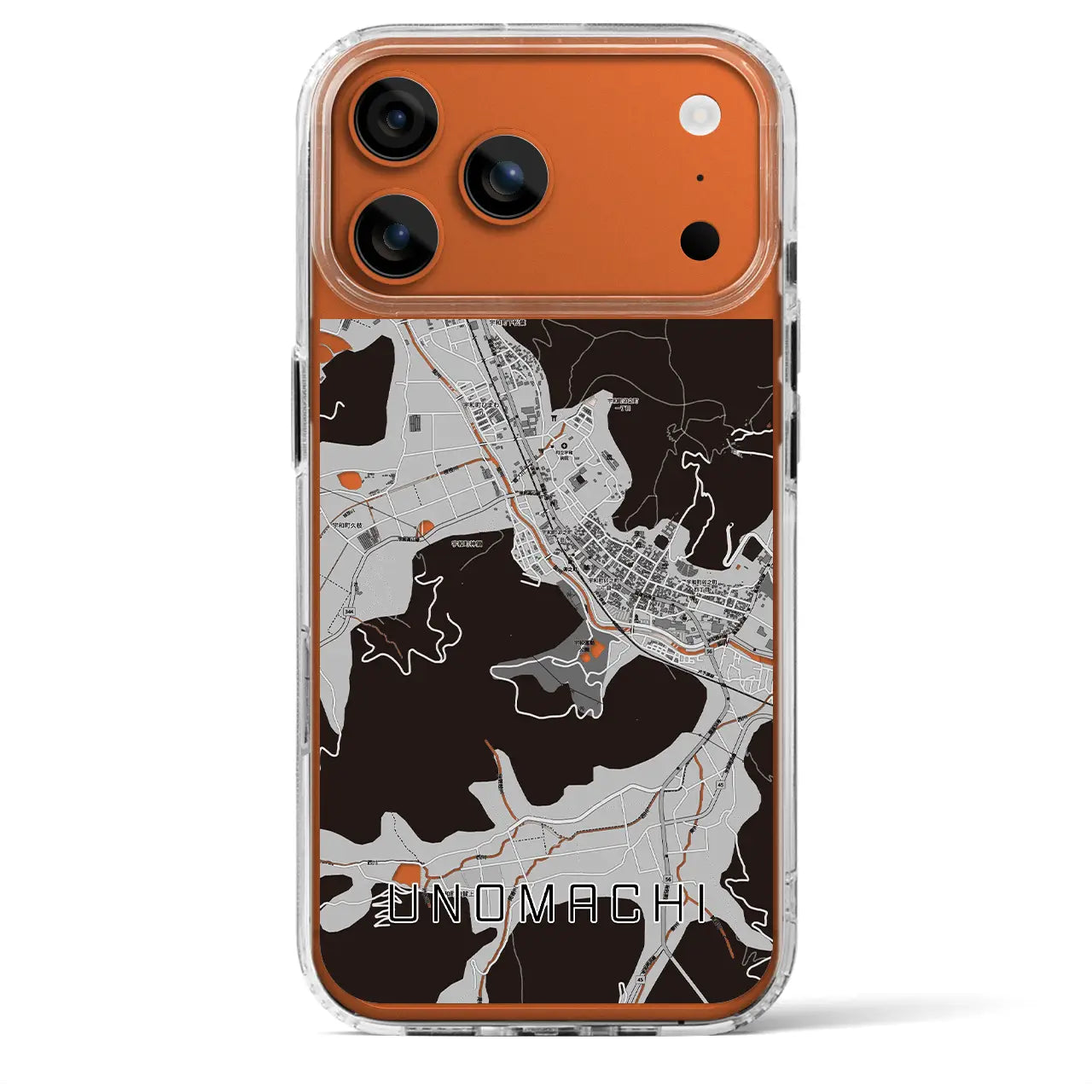 【卯之町（愛媛県）】地図柄iPhoneケース（MagSafeタイプ）