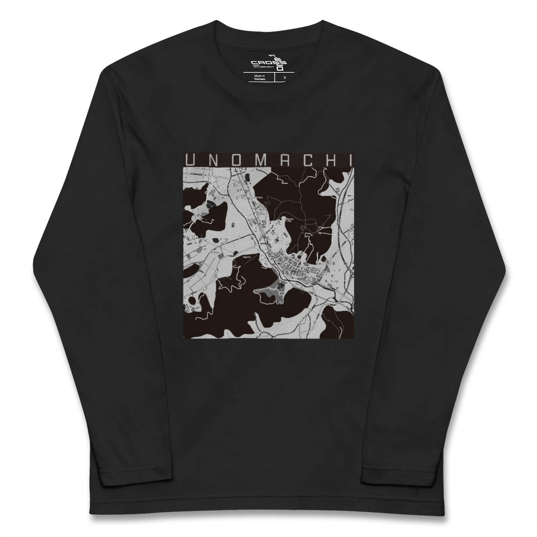 【卯之町（愛媛県）】地図柄ロングスリーブTシャツ