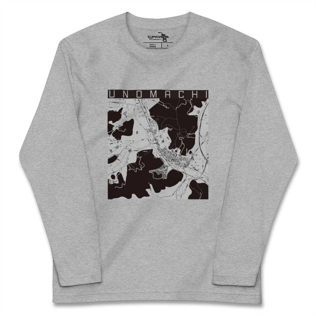 【卯之町（愛媛県）】地図柄ロングスリーブTシャツ