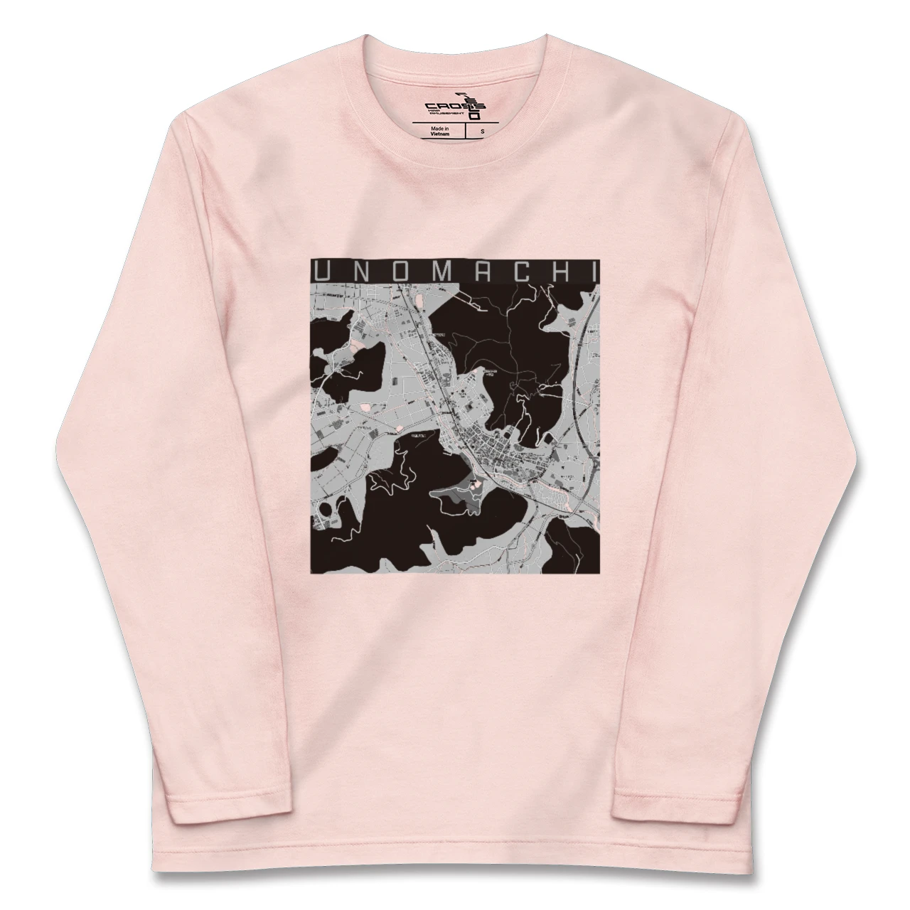 【卯之町（愛媛県）】地図柄ロングスリーブTシャツ