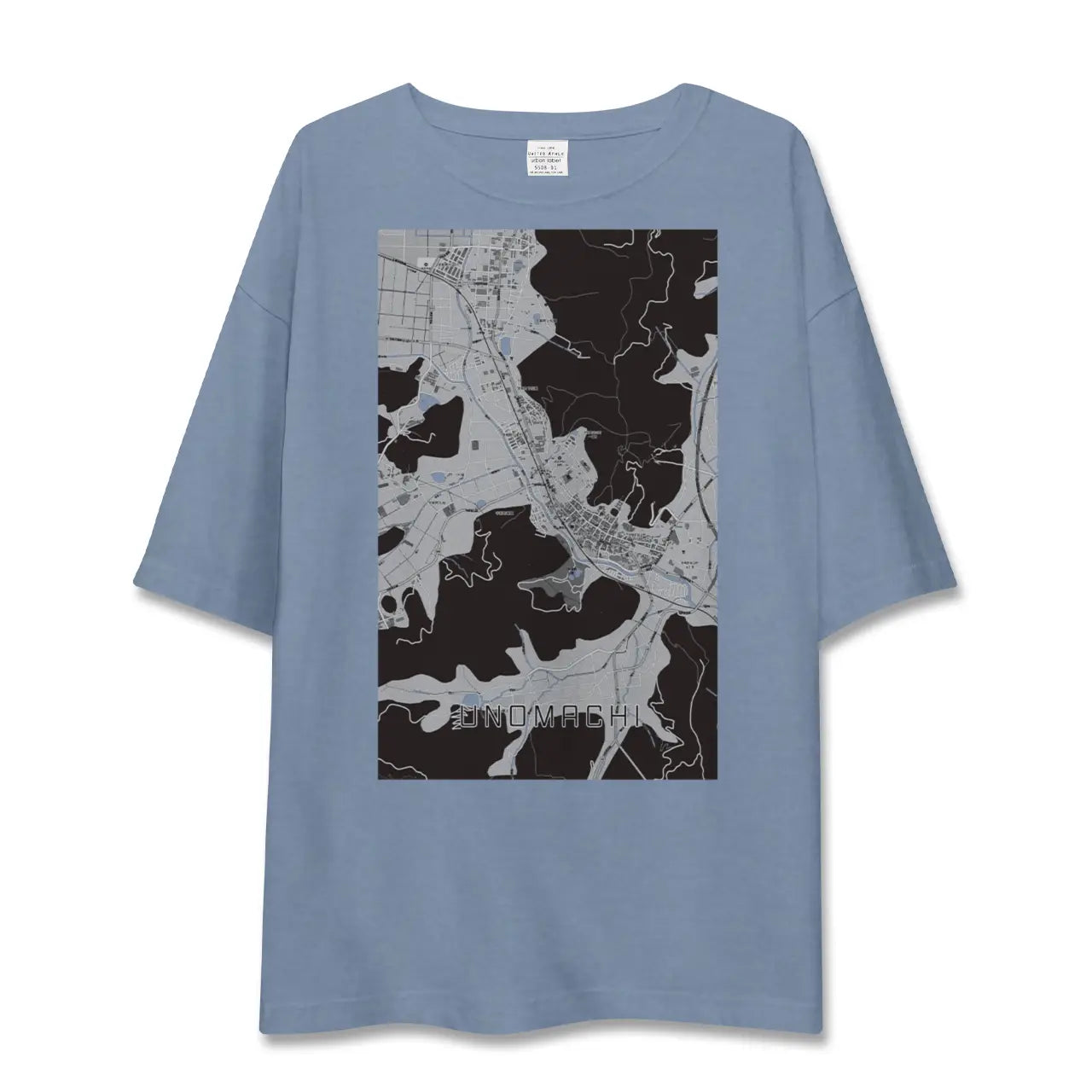 【卯之町（愛媛県）】地図柄ビッグシルエットTシャツ