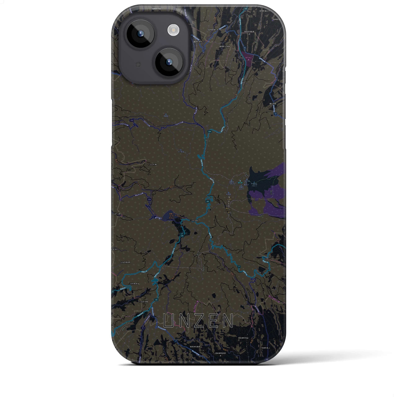 【雲仙（長崎県）】地図柄iPhoneケース（バックカバータイプ）