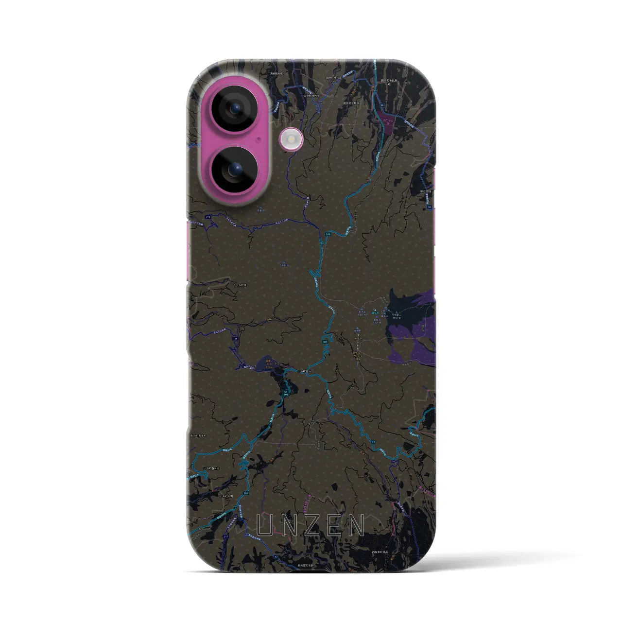 【雲仙（長崎県）】地図柄iPhoneケース（バックカバータイプ）